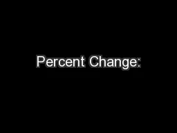 Percent Change: