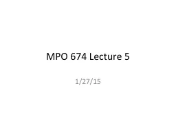 MPO 674 Lecture 5