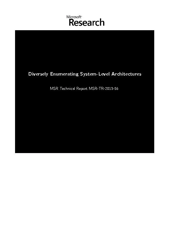 DiverselyEnumeratingSystem-LevelArchitecturesEthanK.JacksonMicrosoftRe