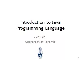 Introduction to Java Programming Language