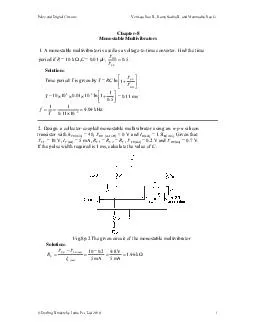 Chapter Monostable Multivibrators Solution uuu Solution  u u u uuu