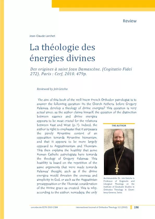 International Journal of Orthodox Theology 1: