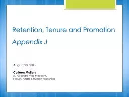 Retention, Tenure and Promotion