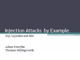 Injection Attacks by Example
