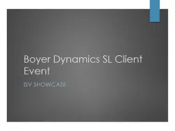 Boyer Dynamics SL Client Event