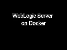 WebLogic Server on Docker