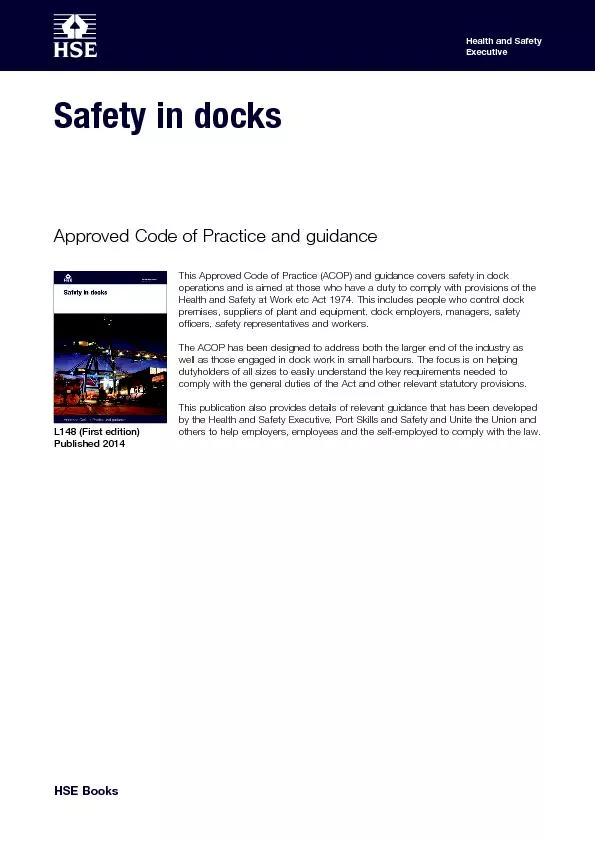 Health and Safety  ExecutiveSafety in docks