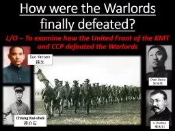 How were the Warlords finally defeated?