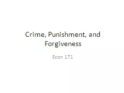 Crime, Punishment, and Forgiveness