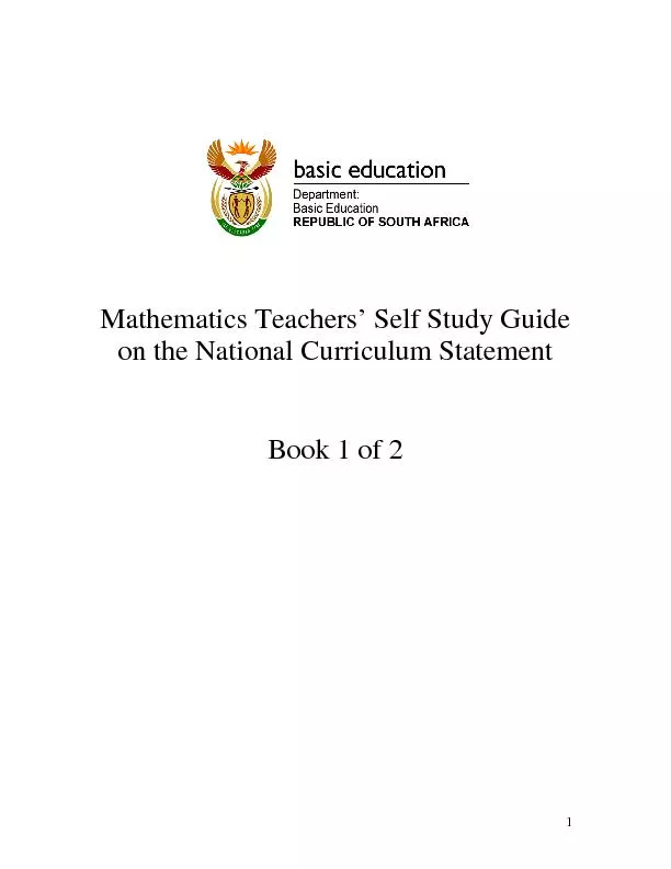 Mathematics Teachers’ Self Study Guide on the National Curriculum