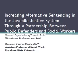 Increasing Alternative Sentencing in the Juvenile Justice S