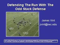 Defending The Run With The Odd Stack Defense