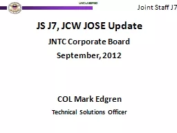 JS J7, JCW JOSE Update