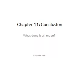 Chapter 11: Conclusion