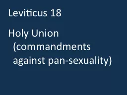 Leviticus 18