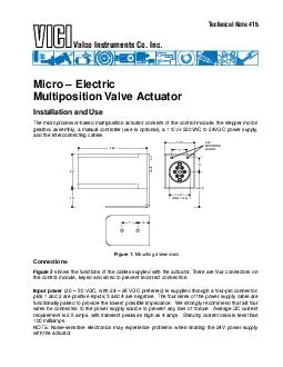 Micro  Electric Multiposition Valve Actuator Installation and Use The microprocessorbased