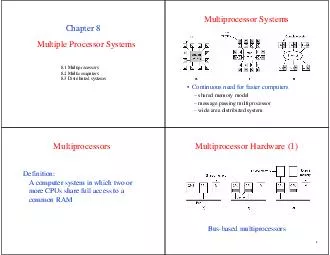 Multiple Processor Systems Chapter