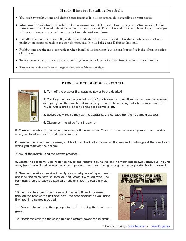 HOW TO REPLACE A DOORBELL