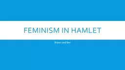 Feminism in hamlet