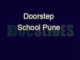 Doorstep School Pune 