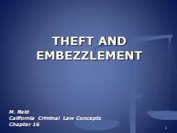 THEFT AND EMBEZZLEMENT