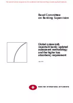 Basel Committee on Banking Supervision Global systemically important banks updat
