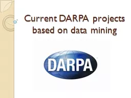 Current DARPA projects based on data mining