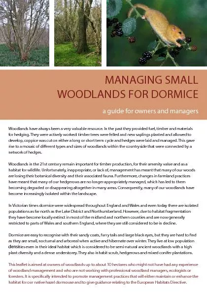 rise to a mosaic of dierent types and sizes of woodlands within the c