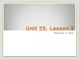 Unit 23, Lesson 3