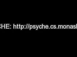 PSYCHE: http://psyche.cs.monash.edu.