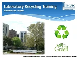 Laboratory Recycling Training