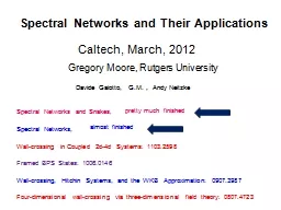 Spectral Networks and Their Applications