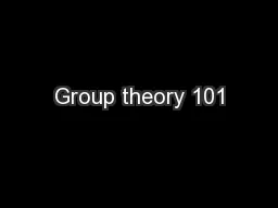 Group theory 101