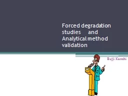 Forced degradation studies	and Analytical method validation