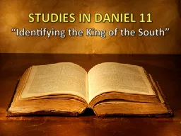 STUDIES IN DANIEL 11