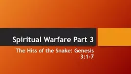 The Hiss of the Snake: Genesis 3:1-7