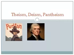 Theism, Deism, Pantheism