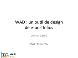 WAD : un outil de design
