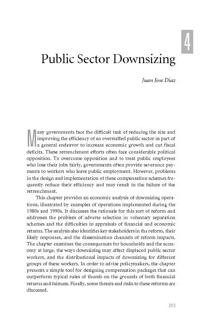 Public Sector Downsizing