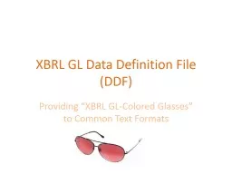 XBRL GL Data Definition File (DDF)