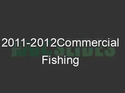 2011-2012Commercial Fishing & Fish Farming Supplies