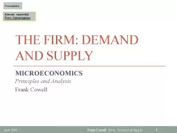 The Firm: Demand