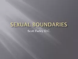 Sexual boundaries