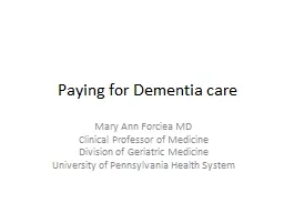 Paying for Dementia care