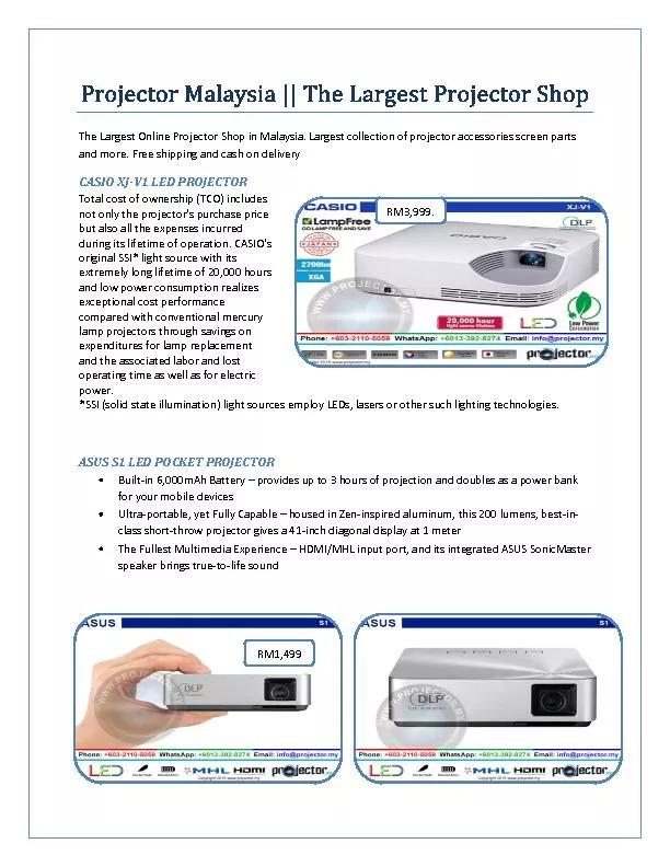 PDF-Short Throw Projector