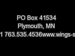 PO Box 41534 Plymouth, MN 55441 763.535.4536www.wings-sc.org