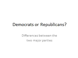 Democrats or Republicans?
