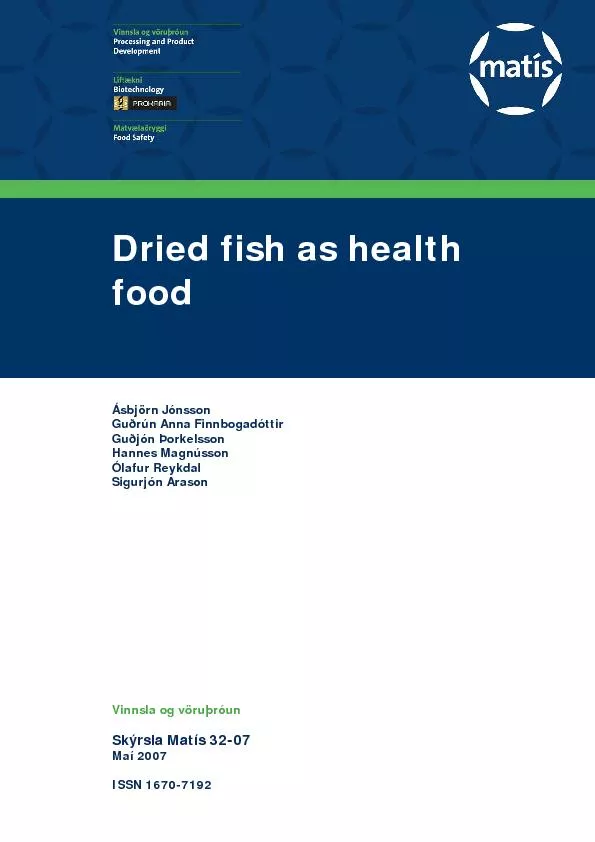 Dried fish as health food
