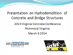 Presentation on Hydrodemolition of Concrete and Bridge Stru