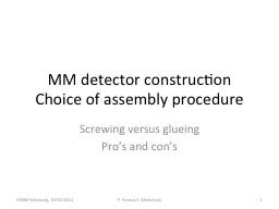 MM detector construction